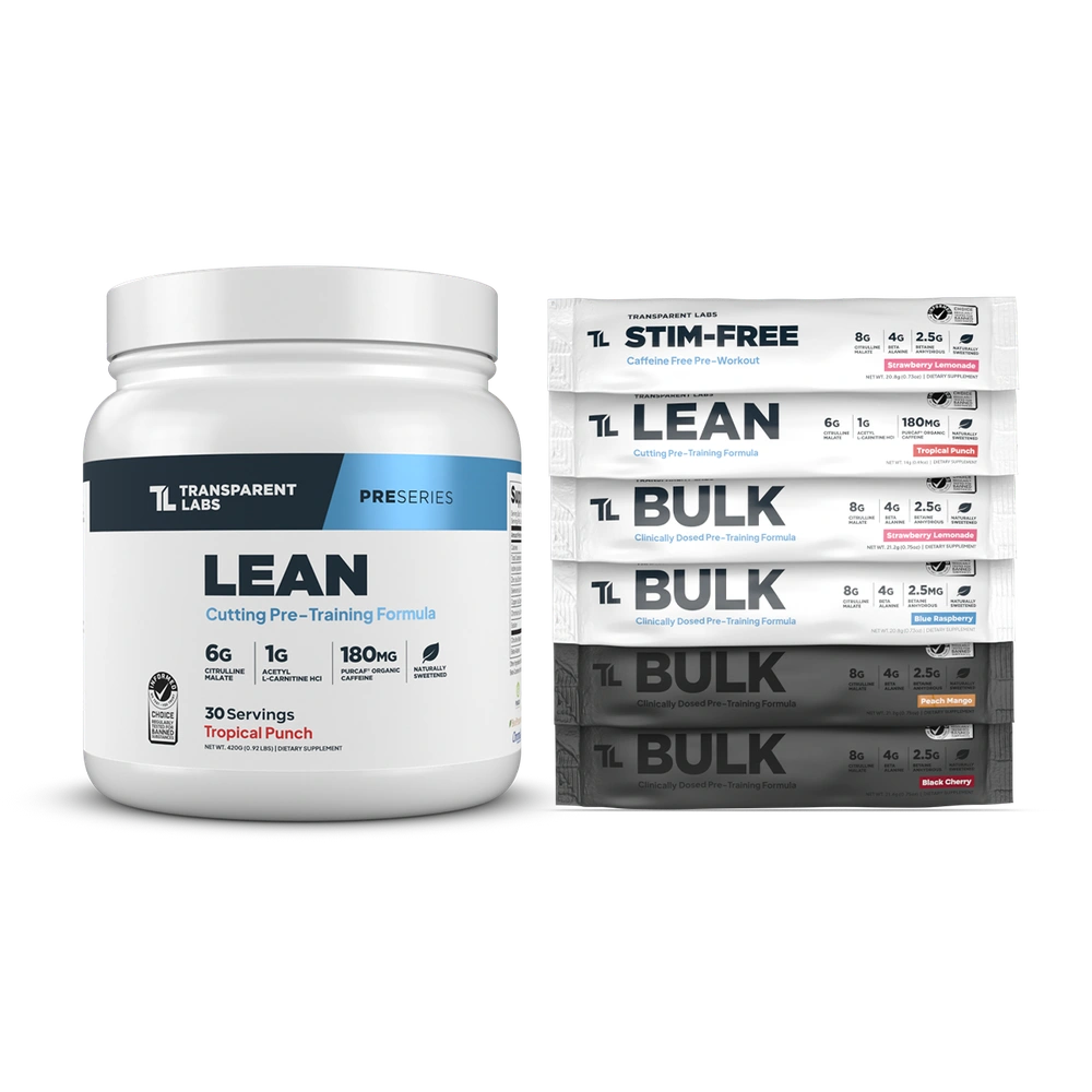 Lean tub with pre-workout sticks